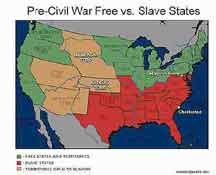 map of slavery states & Bush votes
