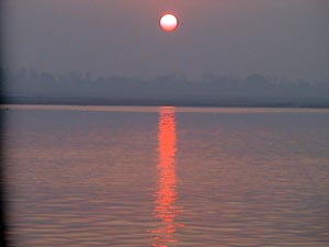 dawn over the Ganges River